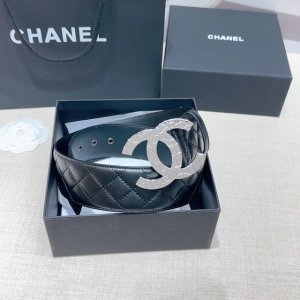 5.0Cm Chanel belt, double-sided top-grain lambskin paired with cowhide, length: