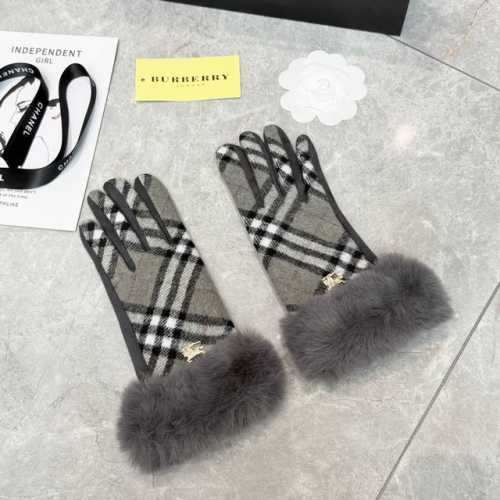 Burberry's new fleece equestrian gloves with packaging. Worth comparing with si