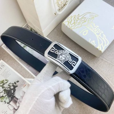 Versace Special Leather Belt Series, Original Stainless Steel Buckle, Soft And C