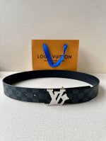 4.0Cm Lv Flower Double-Sided Belt Made From Monogram-Coated Canvas, Featuring Lv