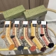 A box of five Gucci socks with packaging. New high-top, double-needle, double-th