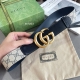 This year's most fashionable blue series Gucci calfskin stitching Gg Supreme mon