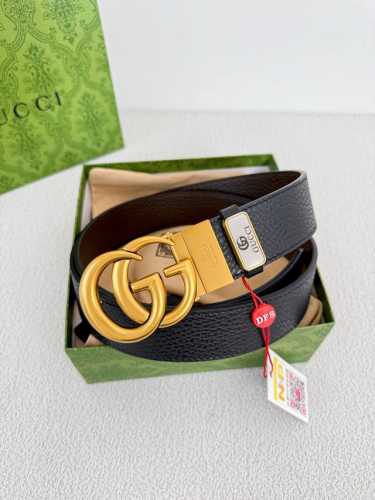 Product Name: Gucci Original Belt/Leather Bag Model: Hook buckle, pure copper bu