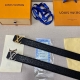 Brand: Louis Vuitton Grade: Men's belt. Custom-made top-grain cowhide. Double-s