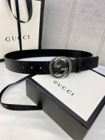 Gucci Interlocking Double G Belt, 6.0 Cm Thick Hardware, Crafted From Gucci Sign