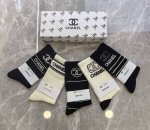 Specially packaged Chanel new mid-length slouch socks! Five pairs per box, same