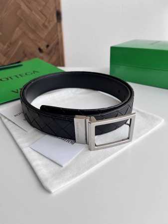 Bv 2025 New Men's Braided Belt, Double-sided, Handmade Intreccio Large Grid Brai - Click Image to Close