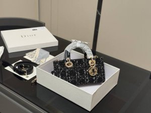 with box Dior Lady horizontal version Princess Diana bag 2025 Dior new bag styl