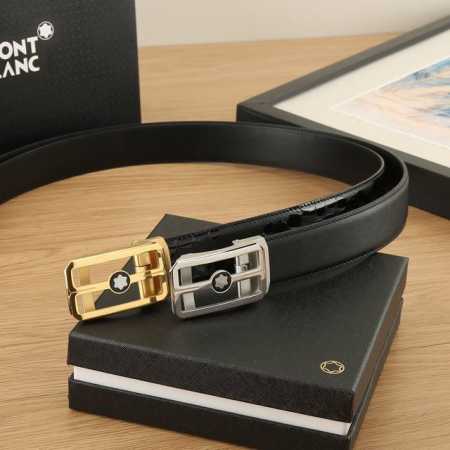 Montblanc 3.5 wide fine stainless steel automatic buckle, with Italian double-si - Click Image to Close