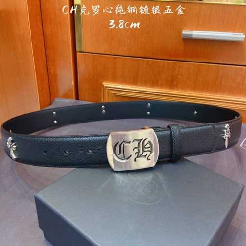Chrome Hearts detachable brass silver-plated 925 buckle, imported original leath