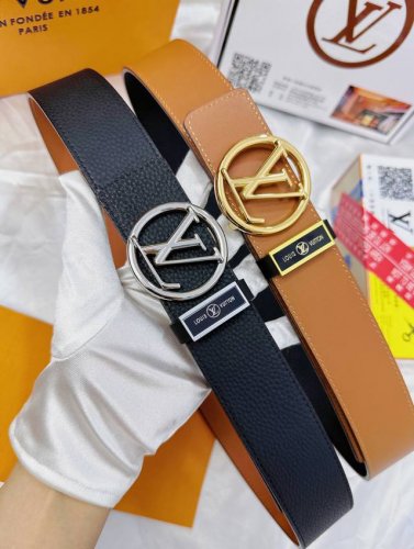 Belt: Louis Vuitton Top-Tier Replica - Belt: 100% Top-Grain Cowhide, Guaranteed