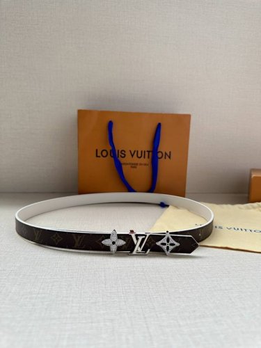 2.0-Inch Lv Trio Double-Sided Belt Combines Finely Crafted Leather And Monogram