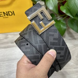 Fendi Same style as Fendi counters Width 4.0cm Double ring reversible belt Ff pr