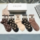 A box of five Celine mid-calf socks, high-quality version, complete with packagi