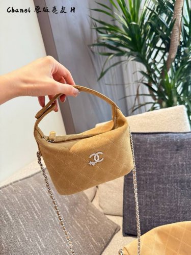 Chanel star buckle lunch bag mini lunch box bag original first layer suede 16cm