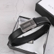 Automatic buckle belt] Guccl width 3.5mm, made of double-sided imported first-la