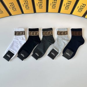 Special packaging for Fendi's new mid-length slouch socks! Five pairs per box, s
