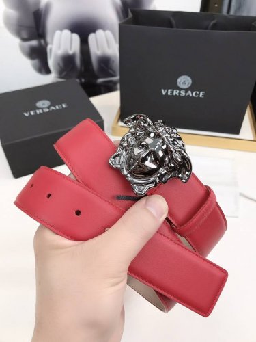 Versace This Belt Is Crafted From Soft Greca Embossed Leather In Italy, Featurin