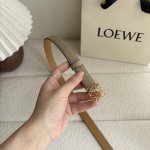 High-volume release: Loewe pebbled leather belt. Anchor buckle, 2.0cm wide, five