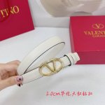 2.0Cm Valentino Plain Weave Belt, Double-Sided Top-Grain Leather, Length: .75.80