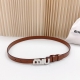 2.0Cm Miu Miu New Belt, Double-Sided Top-Grain Cowhide Leather, Length: .75.80.8