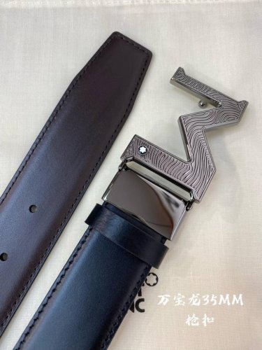Montblanc width 3.5cm using top layer cowhide fine pin buckle head free cut busi