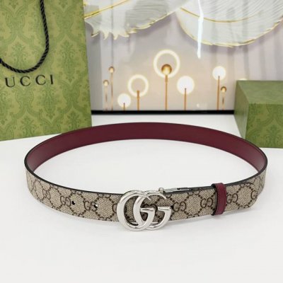 Special Gucci 3.0Cm Classic Imported Canvas Waterproof Material With Cowhide Bot