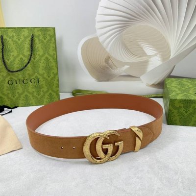 5.0 Cm Gucci Wide Belt, Double-Sided Top-Grain Cowhide Leather, Length: 75, 80,