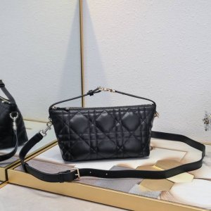 Diortravel Nomad Clutch Black Calfskin Oversized Cannage Designed by Maria Grazi