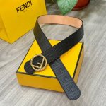 Fendl Fendi 40Mm Double-Sided Genuine Calf Leather Belt With A Single Rhodium-Pl