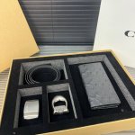Coach double-buckle belt, suit clip, wallet set, men's boutique, versatile style