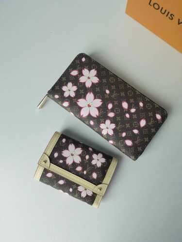 Color Pink Size 12X9.5M13427 New classic monogram fabric with pink cherry bloss