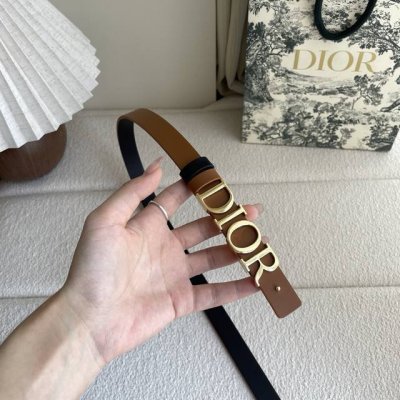 Special Dior Belt With Double-Sided Design And Detachable Buckle. Made Of Smooth
