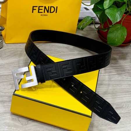 Fendi Fendi wide 38mm logo belt. Original Ff brass buckle, made of imported orig - Click Image to Close