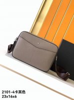 Crossbody Bag Model: 2101-4# Khaki Top-grade genuine Montblanc Spanish grain le