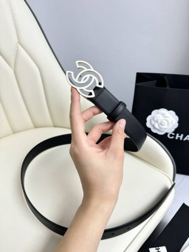 Chanel, original precision electroplated buckle, original Italian leather, 3.0cm