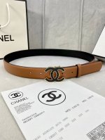 Special Width 3.0 Cm Chanel Imported Soft Calfskin Leather With Gold And Silver
