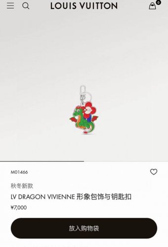 Louis Vuitton official website M01466 Dragon Year Zodiac Keychain Pendant Lv Bag