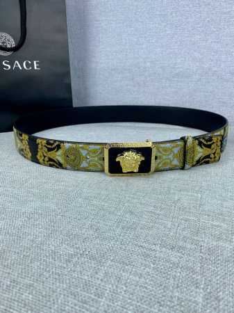 Width 4.0Cm Versace This Palazzo Belt Is Made Of Cowhide Leather And Decorated W - Click Image to Close