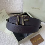 Tom Ford. New high-end double-sided calfskin, simple business men's belt, 4.0cm