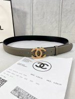 Width 3.0 Cm Chanel Chanel Crocodile-Patterned Leather With Gold And Silver-Tone