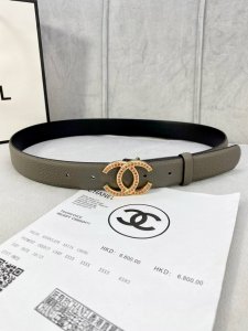 Width 3.0 Cm Chanel Chanel Crocodile-Patterned Leather With Gold And Silver-Tone