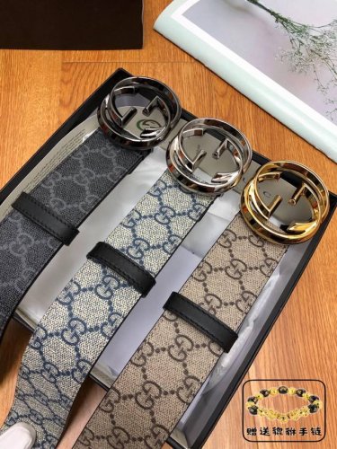 Gucci: Original fabric, top-grain calfskin lining, original buckle, custom-made