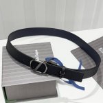 Zegna, top layer cowhide width 3.5cm official website synchronization, pure cop