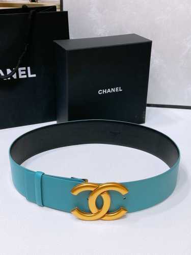 chanel Vintage Gold Buckle Calfskin Belt Simple Classic Soft Hand Feel 5.5Cm