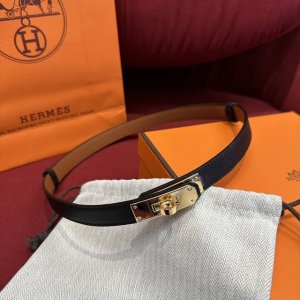 Custom-Grade Herm S Women's Belt, Authentic Replica: French Custom-Made Pure Imp