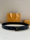 3.4 Wide Lv Trunk Double-Sided Belt With Grained Leather To Create A Modern Desi