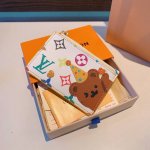 Exclusive new Lv cartoon old flower card holder, classic old flower coin purse,