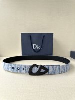 Width 3.5Cm This Dior Stainless Steel Belt Buckle With Sand, Black, Gold, White