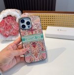 Dior official website synchronized original leather mobile phone case Light of L